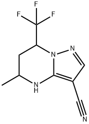 Pyrazolo[1,5-a]pyrimidine-3-carbonitrile, 4,5,6,7-tetrahydro-5-methyl-7-(trifluoromethyl)- (9CI) Structure