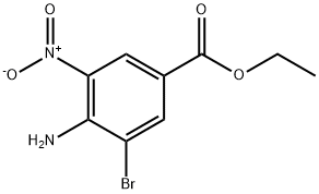 4-氨基-3-溴-5-硝基苯甲酸乙酯, 82760-42-7, 结构式