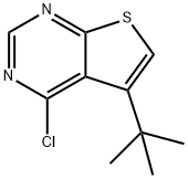 5-叔丁基-4-氯噻吩[2,3-D]嘧啶 结构式
