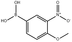 4-メトキシ-3-ニトロフェニルボロン酸 化学構造式