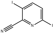 2-氰-3,6-二碘吡啶 结构式