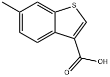 6-甲基-1-苯并噻吩-3-羧酸 结构式
