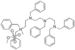dibenzyl[2-[benzyl[2-[benzyl[2-[dibenzylamino]ethyl]amino]ethyl]amino]ethyl]methylammonium methyl sulphate Structure