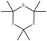 2,2,4,4,6,6-ヘキサメチル-1,3,5-トリチアン 化学構造式