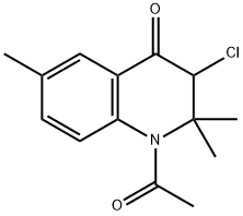 4(1H)-Quinolinone,  1-acetyl-3-chloro-2,3-dihydro-2,2,6-trimethyl- Structure