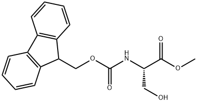 N-芴甲氧羰基-L-丝氨酸甲酯 结构式