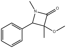1,3-Dimethyl-3-methoxy-4-phenylazetidinone Struktur