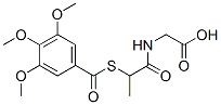 N-[1-oxo-2-[(3,4,5-trimethoxybenzoyl)thio]propyl]glycine Struktur