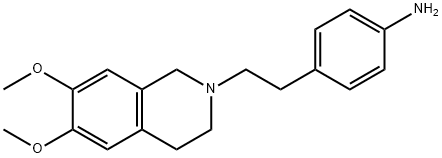 4-[2-(3,4-二氢-6,7-二甲氧基-2(1H)-异喹啉)乙基]-苯胺 结构式