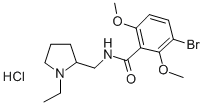 2-((3-Bromo-2,6-dimethoxybenzamido)methyl)-1-ethylpyrrolidine hydrochl oride Struktur