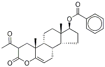 (17β)-2-(Acetyl-13C2)-17-(benzoyloxy)-4-oxaandrost-5-en-3-one Struktur