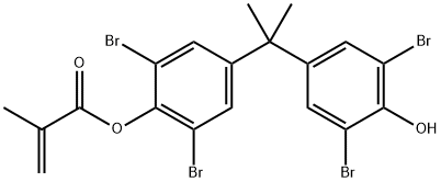 2,6-dibromo-4-[1-(3,5-dibromo-4-hydroxyphenyl)-1-methylethyl]phenyl methacrylate  Struktur