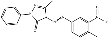 2,4-ジヒドロ-5-メチル-4-[(4-メチル-3-ニトロフェニル)アゾ]-2-フェニル-3H-ピラゾール-3-オン 化学構造式