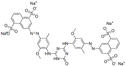 3,3'-[(1,6-ジヒドロ-6-オキソ-1,3,5-トリアジン-2,4-ジイル)ビス[イミノ(5-メトキシ-2-メチル-4,1-フェニレン)アゾ]]ビス(1,5-ナフタレンジスルホン酸)四ナトリウム