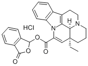 (3-alpha,16-alpha)-Eburnamenin-14-carboxylsaeure-phthalidylester hydro chlorid [German] 结构式