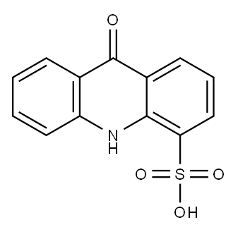 4-Acridinesulfonic  acid,  9,10-dihydro-9-oxo- Structure