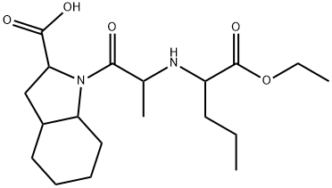 1-[2-[[1-(ethoxycarbonyl)butyl]amino]propionyl]octahydro-1H-indole-2-carboxylic acid, 82978-68-5, 结构式