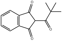 ２－ピバロイル－１，３－インダンジオン 化学構造式