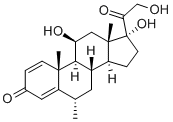 6α-メチルプレドニゾロン 化学構造式