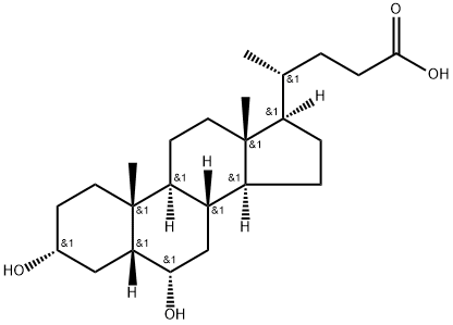 Hyodeoxycholic acid  Struktur