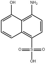 1-アミノ-8-ナフトール-4-スルホン酸 化学構造式