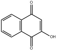 2-ヒドロキシ-1,4-ナフトキノン 化学構造式