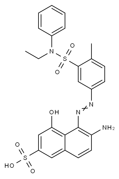 6-amino-5-[[3-[(ethylphenylamino)sulphonyl]-4-methylphenyl]azo]-4-hydroxynaphthalene-2-sulphonic acid Struktur