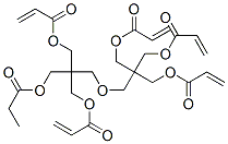 2-[[3-[(1-oxoallyl)oxy]-2,2-bis[[(1-oxoallyl)oxy]methyl]propoxy]methyl]-2-[(1-oxopropoxy)methyl]-1,3-propanediyl diacrylate  Struktur