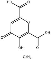calcium 3-hydroxy-4-oxopyran-2,6-dicarboxylate Struktur