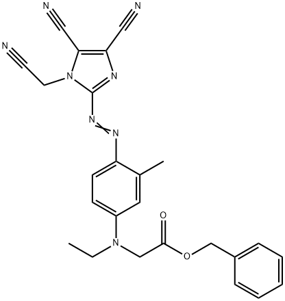 2-[Ethyl[4-(4,5-dicyano-1-cyanomethyl-1H-imidazol-2-ylazo)-3-methylphenyl]amino]acetic acid benzyl ester Structure