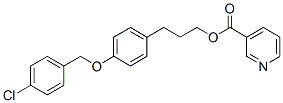 3-[4-[(4-chlorophenyl)methoxy]phenyl]propyl pyridine-3-carboxylate Structure