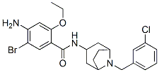 4-amino-5-bromo-N-[8-[(3-chlorophenyl)methyl]-8-azabicyclo[3.2.1]oct-3 -yl]-2-ethoxy-benzamide Structure