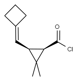Cyclopropanecarbonyl chloride, 3-(cyclobutylidenemethyl)-2,2-dimethyl-, (1R-cis)- (9CI) 结构式