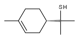 (S)-alpha,alpha,4-trimethylcyclohex-3-ene-1-methanethiol Struktur