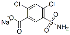 5-(Aminosulfonyl)-2,4-dichlorobenzoic acid sodium salt Structure