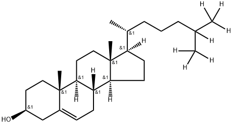 コレステロール-25,26,26,26,27,27,27-D7 化学構造式