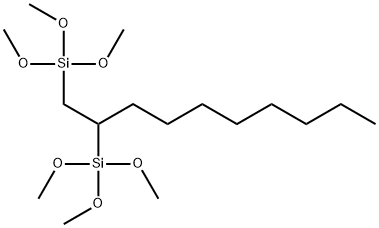 1,2-ビス(トリメトキシシリル)デカン 化学構造式