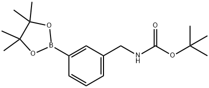 [3-(4,4,5,5-テトラメチル-1,3,2-ジオキサボロラン-2-イル)ベンジル]カルバミン酸TERT-ブチルエステル 化学構造式