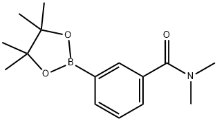3-(N,N-二甲氨基羰基)苯硼酸频那醇酯 结构式