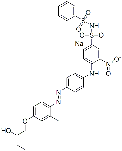 4-[[4-[[4-(2-ヒドロキシブトキシ)-2-メチルフェニル]アゾ]フェニル]アミノ]-3-ニトロ-N-(フェニルスルホニル)-N-ソジオベンゼンスルホンアミド 化学構造式