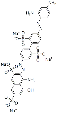 4-amino-3-[[4'-[(2,4-diaminophenyl)azo]-2,2'-disulpho[1,1'-biphenyl]-4-yl]azo]-5-hydroxynaphthalene-2,7-disulphonic acid, sodium salt 结构式