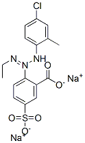 2-[3-(4-クロロ-2-メチルフェニル)-1-エチル-2-トリアゼニル]-5-スルホ安息香酸ジナトリウム 化学構造式