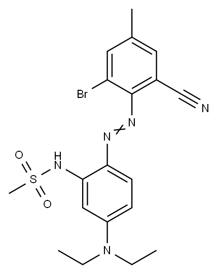 N-[2-[(2-bromo-6-cyano-p-tolyl)azo]-5-(diethylamino)phenyl]methanesulphonamide  Struktur