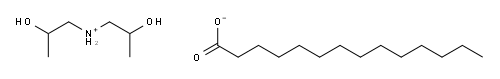 bis(2-hydroxypropyl)ammonium myristate Structure
