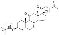 (3α,5β)-21-(Acetyloxy)-3-[[(1,1-diMethylethyl)diMethylsilyl]oxy]-17-hydroxy-pregnane-11,20-dione 结构式