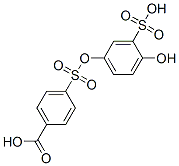 2-hydroxy-5-(4-carboxybenzenesulfonyloxy)benzene sulfonic acid Structure