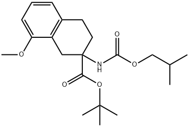 isobutyl 2-(tert-butoxycarbonyl)-1,2,3,4-tetrahydro-8-methoxynaphthalen-2-ylcarbamate Structure