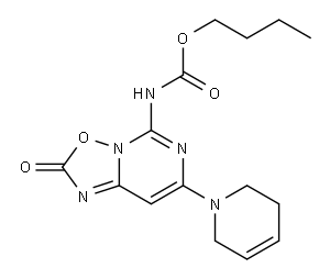 butyl N-[4-(3,6-dihydro-2H-pyridin-1-yl)-8-oxo-9-oxa-1,3,7-triazabicyc lo[4.3.0]nona-2,4,6-trien-2-yl]carbamate Structure