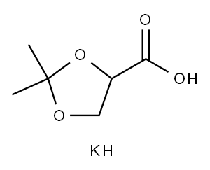 Potassium 2,2-dimethyl-1,3-dioxolane-4-carboxylate Struktur