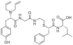 N,N-ジ(2-プロペニル)-L-Tyr-N-[2-[[(S)-2-[[(S)-1-カルボキシ-3-メチルブチル]アミノ]-2-オキソ-1-ベンジルエチル]チオ]エチル]-Gly-NH2 化学構造式